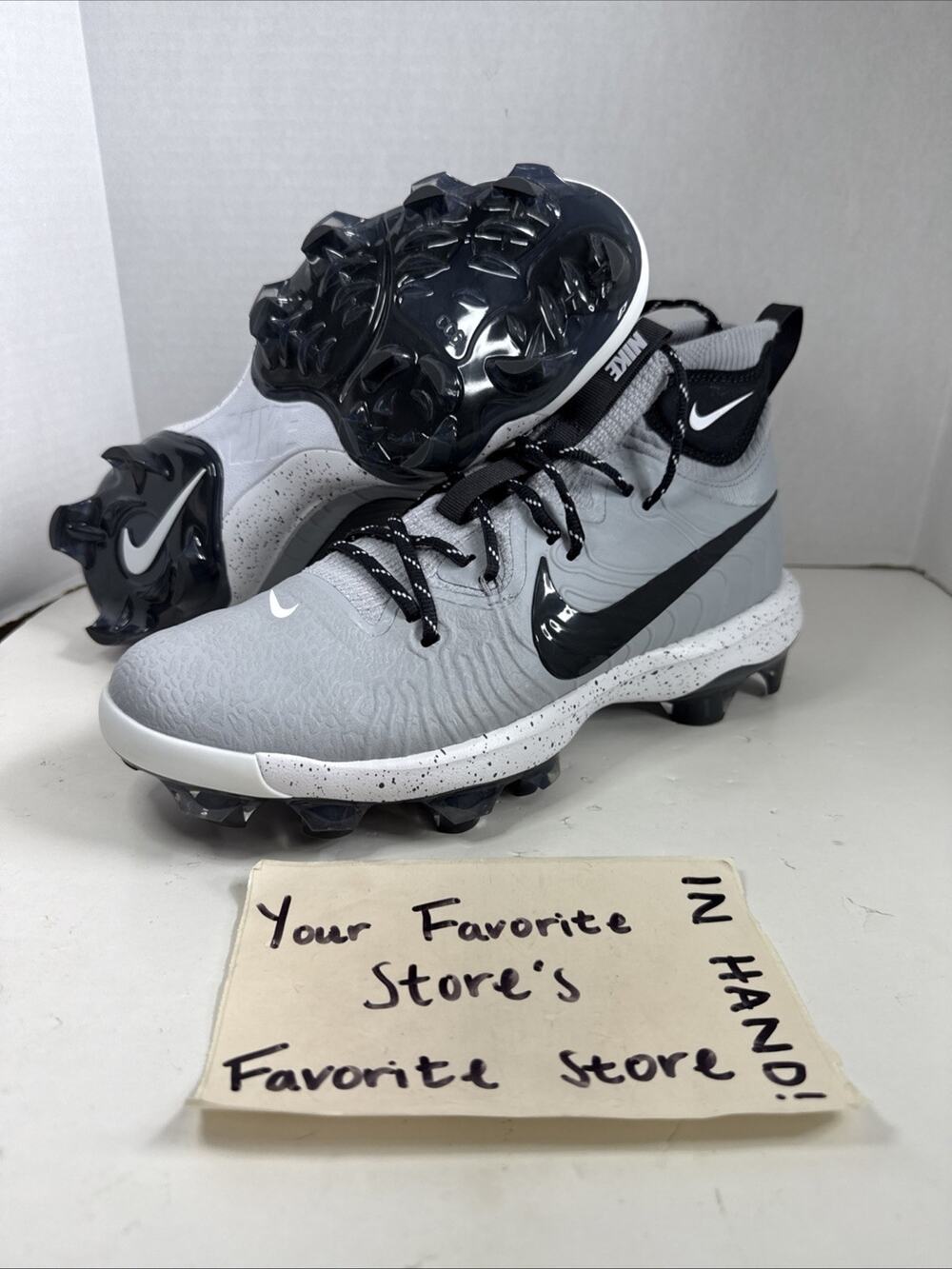 Nike Alpha Huarache NXT MCS Mid Baseball Cleat Smoke Grey DJ6519-003 Mens Sz 11